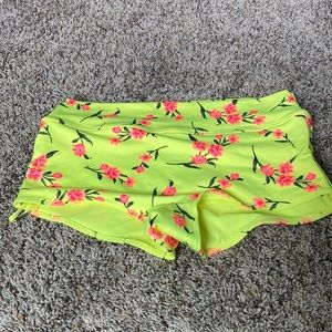 Neon Yellow with Pink Flowers PINK/VICTORIA SECRET sport/swimming bottoms